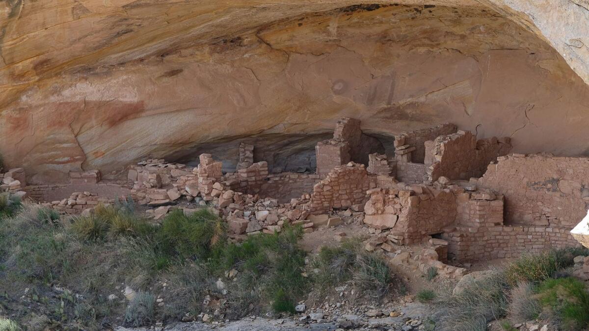 The Butler Wash Indian ruins within Bears Ears National Monument in southeastern Utah. Utah Republicans in Congress are advocating for President Donald Trump to jettison Utah's national monument designation.
