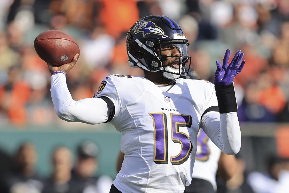 Johnson solid in pinch for Ravens, but playoff hopes fade - The San Diego  Union-Tribune