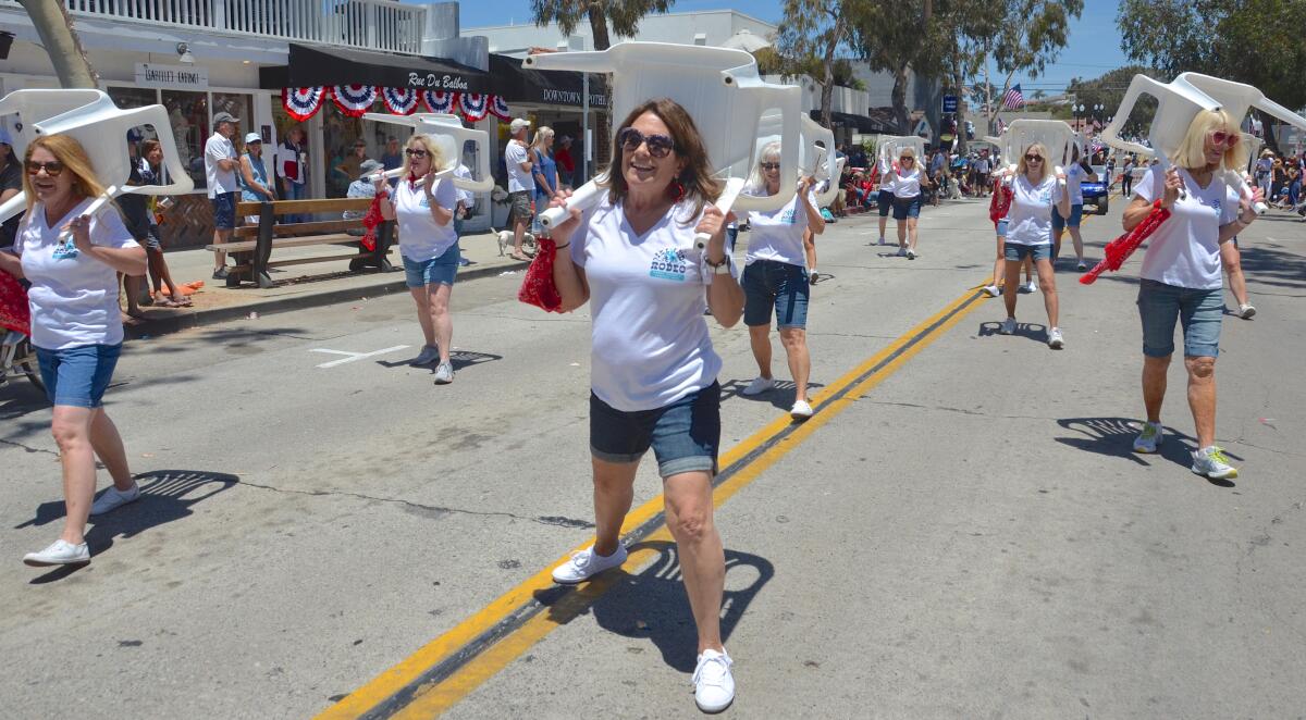 The Patio Drill Team did not disappoint this year as they brought up the rear of the Balboa Island Parade on Sunday.