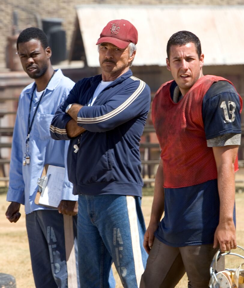 Burt Reynolds joins Adam Sandler in the 2005 remake of "The Longest Yard."