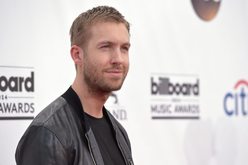 Calvin Harris arrives at the Billboard Music Awards at the MGM Grand Garden Arena on Sunday, May 18, 2014, in Las Vegas. (Photo by John Shearer/Invision/AP)