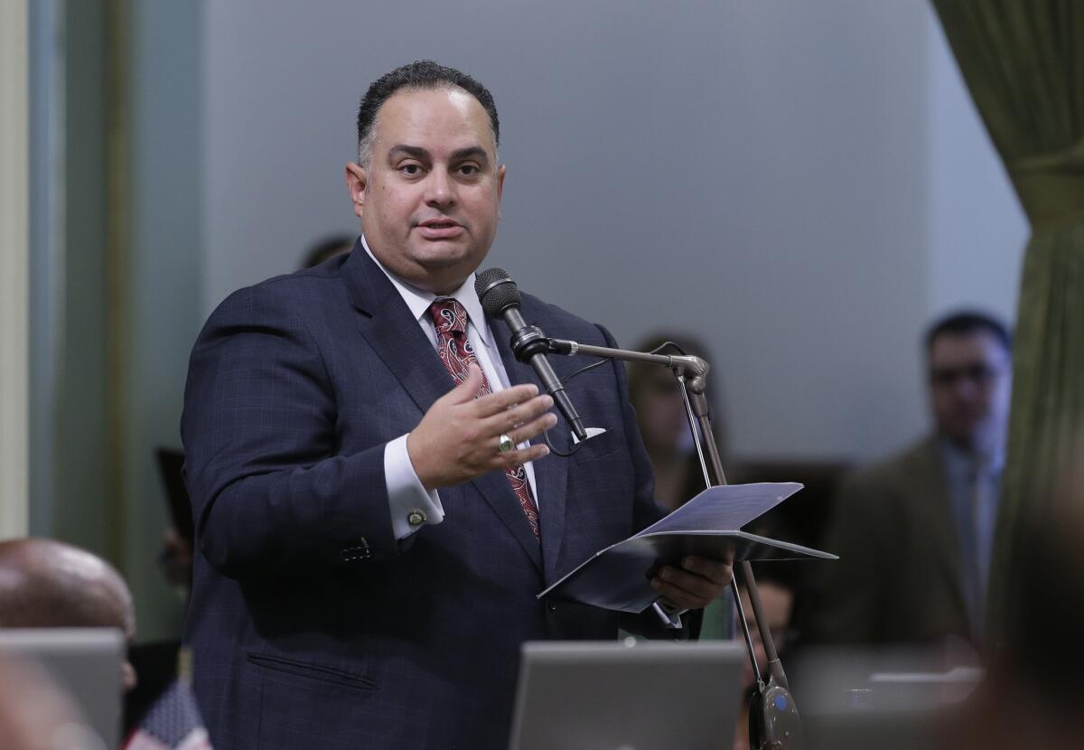 Assemblyman John Pérez (D-Los Angeles) has asked for a recount in the primary election for state controller. He trails Betty Yee, a fellow Democrat, by just 481 votes, for the chance to fill the second spot in the November runoff. Above, Pérez at the Capitol in May.