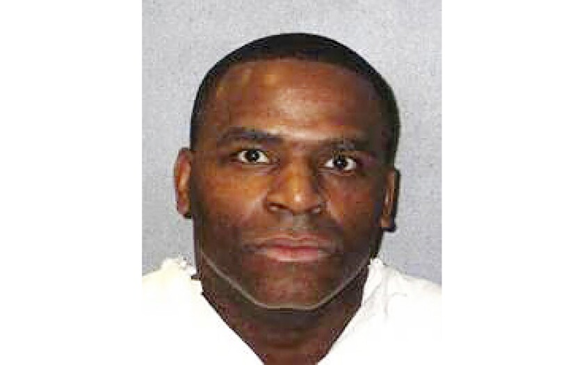 This undated handout photo provided by the Texas Department of Criminal Justice shows Quintin Jones. Jones, convicted of fatally beating his 83-year-old great aunt more than two decades earlier, was executed Wednesday, May 19, 2021, without media witnesses present because prison agency officials neglected to notify reporters it was time to carry out the punishment. (Texas Department of Criminal Justice via AP)
