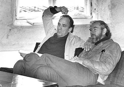 Bergman, left, and longtime collaborator Sven Nykvist on the set of "Scenes From A Marriage" in 1972.