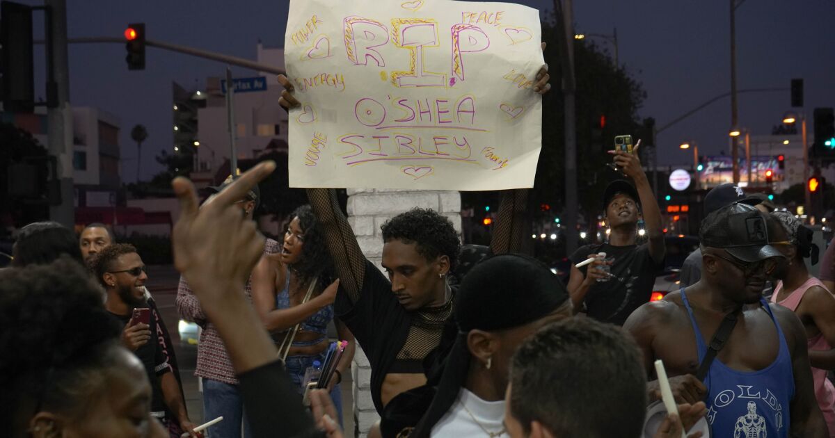 Vogue as resistance: L.A. ballroom scene protests O'Shae Sibley death with dance at a gas station