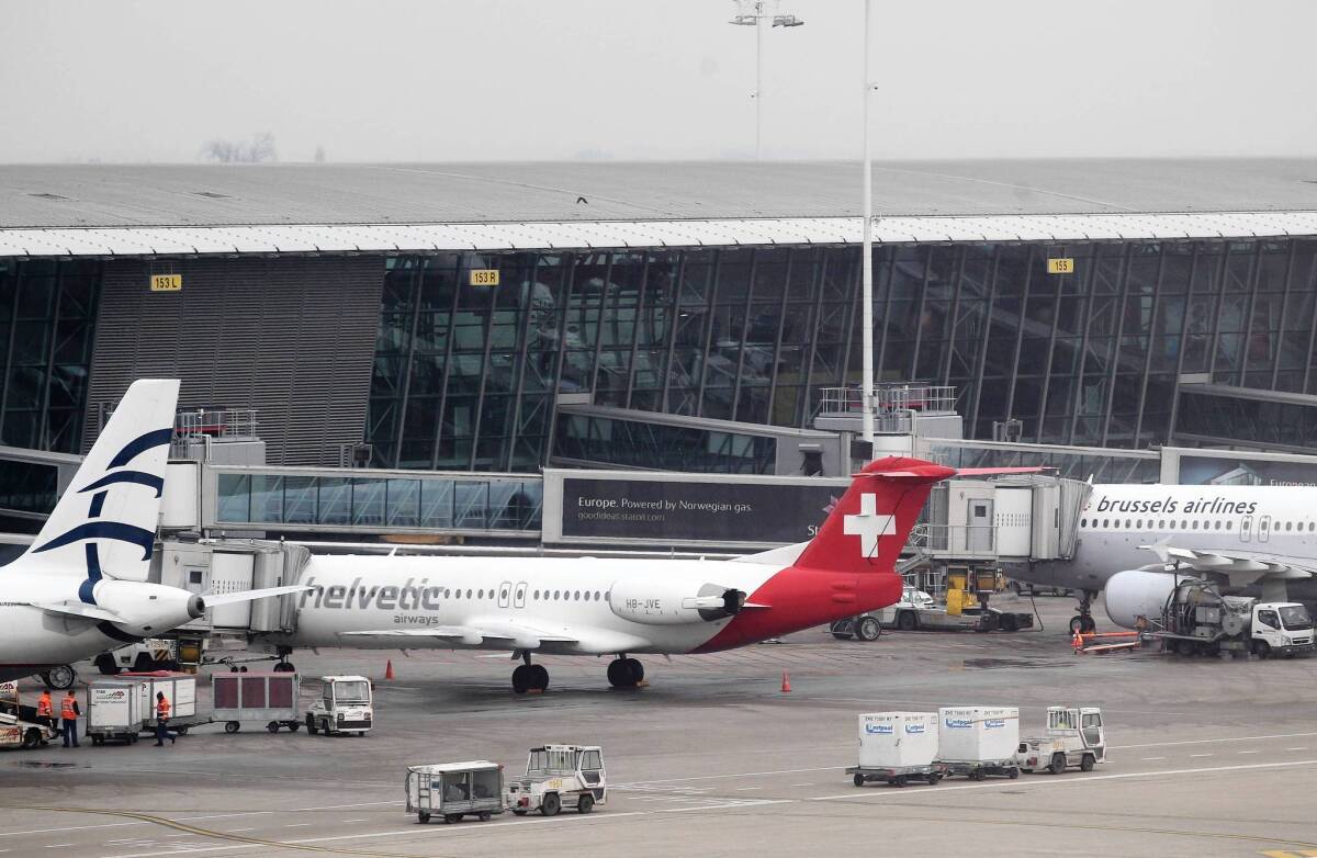 Thieves targeted this Helvetic Airways jet at Brussels Airport in February, making off with $50 million in diamonds in a lightning-fast strike.
