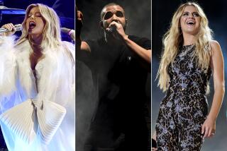 From left: Bebe Rexha, Drake and Kelsea Ballerini perform.