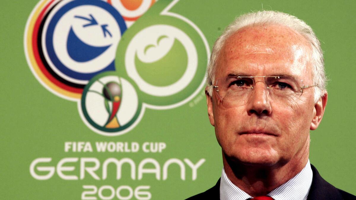Franz Beckenbauer is at the center of an investigation focusing on claims that Germany bribed football officials to win the right to host the 2006 World Cup.