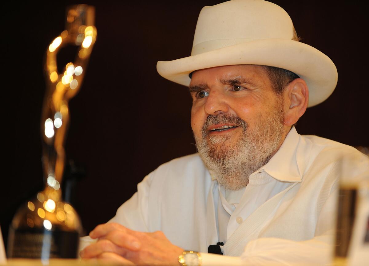 Paul Prudhomme speaks at the Culinary Institute of America at the New York Marriott Marquis in 2012.