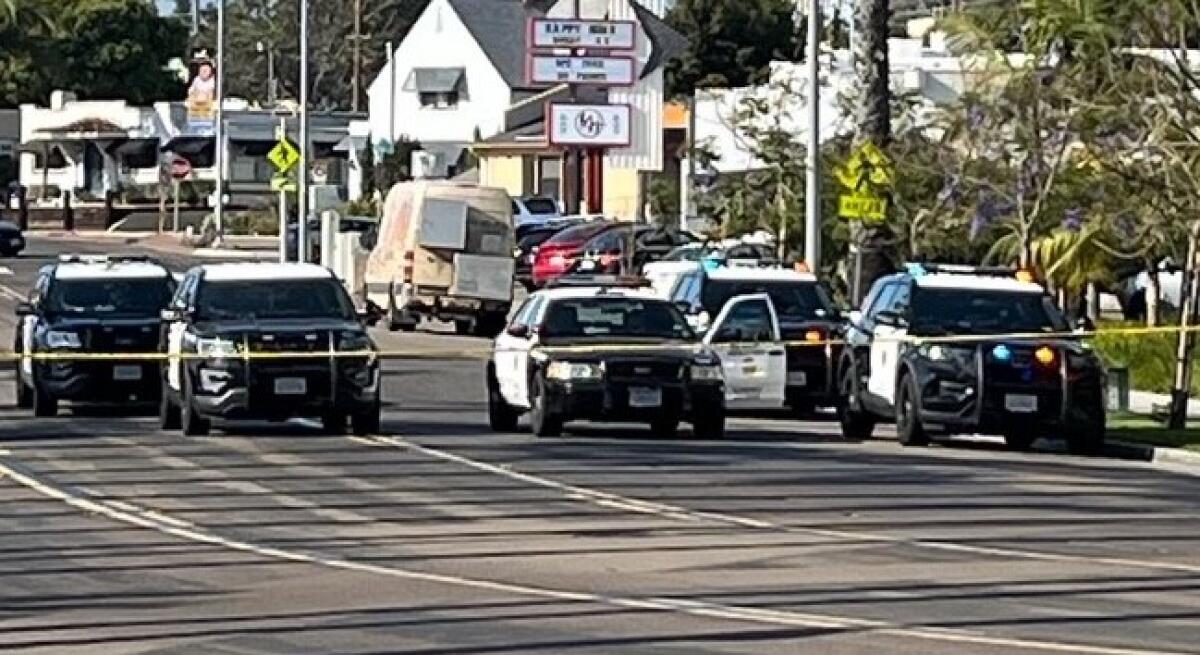 San Diego police close part of La Jolla Boulevard in La Jolla on June 11 after a fatal traffic collision.