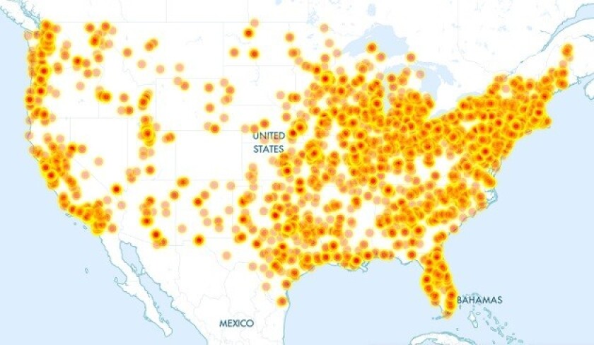 Map shows locations of troops and units referenced by the Boy Scouts of America in the expulsions of thousands of men following allegations of sexual abuse. The Times has created a database of those so-called perversion files.