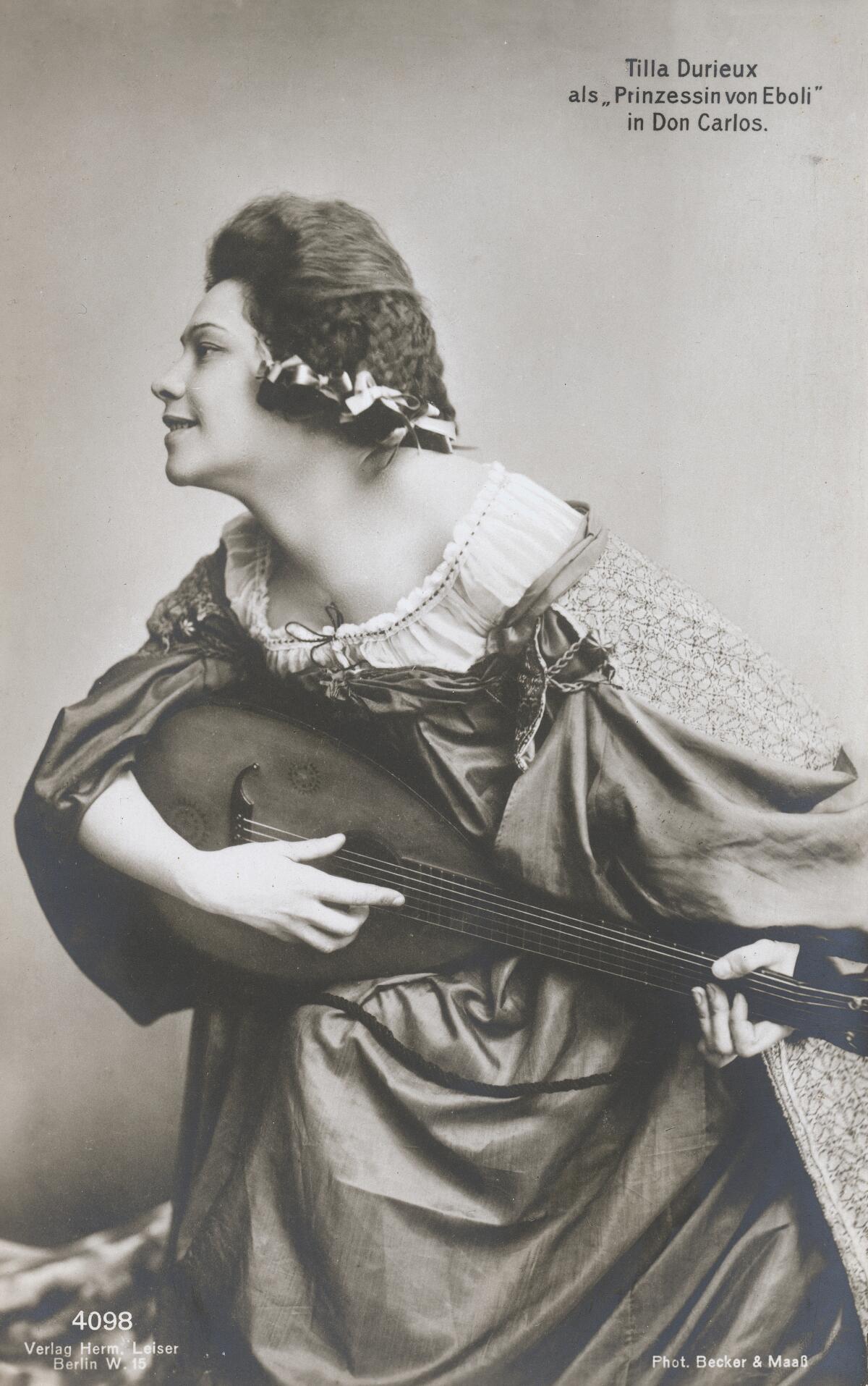 Actress Tilla Durieux as the Princess of Eboli in the play "Don Carlos."