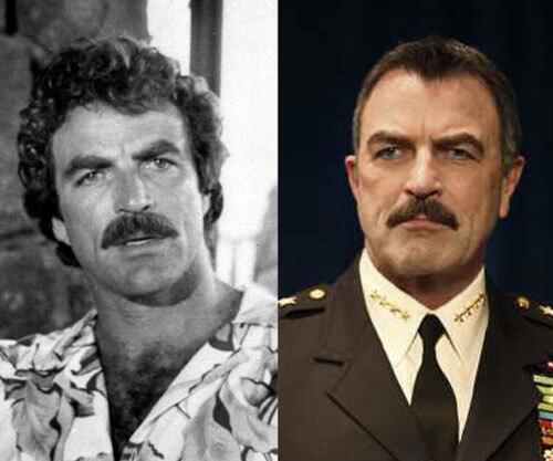 For some people, it's all about the 'stache. Take Tom Selleck. Whether playing a Hawaiian private eye in "Magnum P.I." in the '80s or a police commissioner on the new CBS police drama "Blue Bloods," the actor is accompanied by his trusty mustache. But of course he's not the only pop culture figure to sport a serious soup-strainer. Here are some photos of other mustaches, followed by photos of their rightful owners. Can you name them all? Photo: Selleck in "Magnum P.I.," left, and "Blue Bloods"