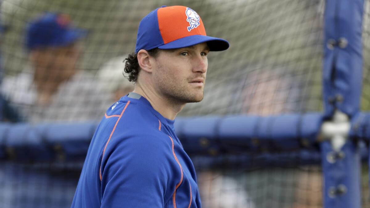 New York Mets second baseman Daniel Murphy takes part in batting practice at the team's spring training facility in Port St. Lucie, Fla., on Feb. 26.