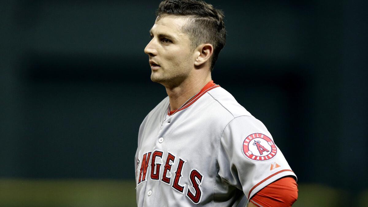 Johnny Giavotella has been out of the Angels lineup since Aug. 21, when he began to have problems with his vision.