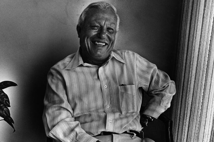 Harold Russell, double amputee, who won an Academy Award for his first and only previous film,"The Best Years of Our Lives," and is now at work on Richard Donner's film "Inside movies."