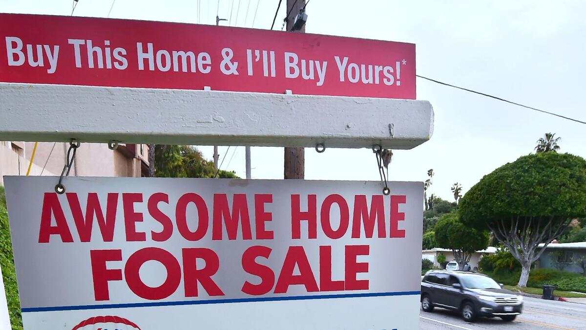 A for sale sign in Monterey Park.