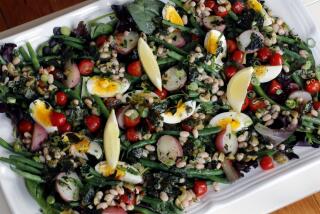 A white and green bean vegetarian salade nicoise.