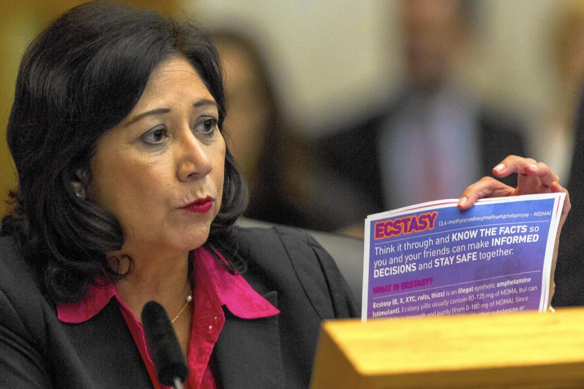 Supervisor Hilda L. Solis is pushing for a moratorium on electronic dance music events.