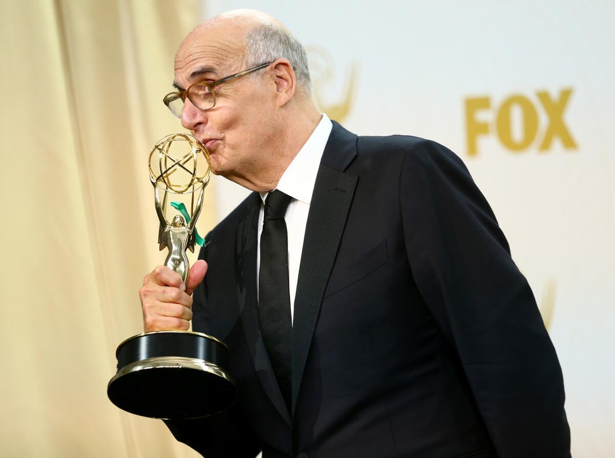 LOS ANGELES, CA - SEPTEMBER 20: Actor Jeffrey Tambor, winner of the award for Outstanding Lead Actor in a Comedy Series for 'Transparent' poses in the press room at the 67th Annual Primetime Emmy Awards at Microsoft Theater on September 20, 2015 in Los Angeles, California. (Photo by Mark Davis/Getty Images) ** OUTS - ELSENT, FPG - OUTS * NM, PH, VA if sourced by CT, LA or MoD **