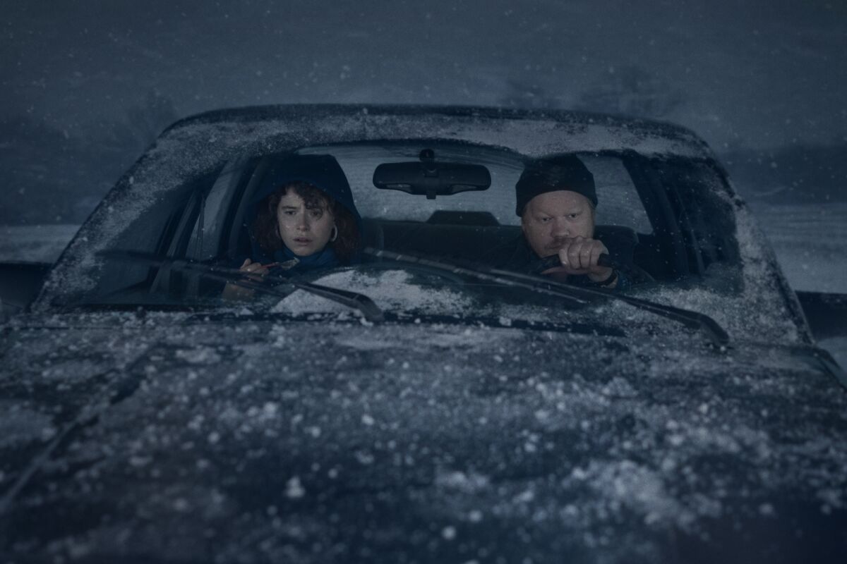 Jessie Buckley and Jesse Plemons in the movie "I'm Thinking of Ending Things."