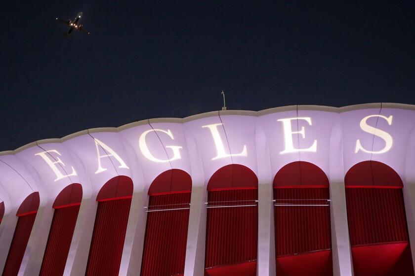 INGLEWOOD, CALIF.. - SEP. 12, 2018. Exterior of The Forum in Inglwewood, where the Eagles performed on Wednesday, Sept. 12, 2018. (Luis Sinco/Los Angeles Times)