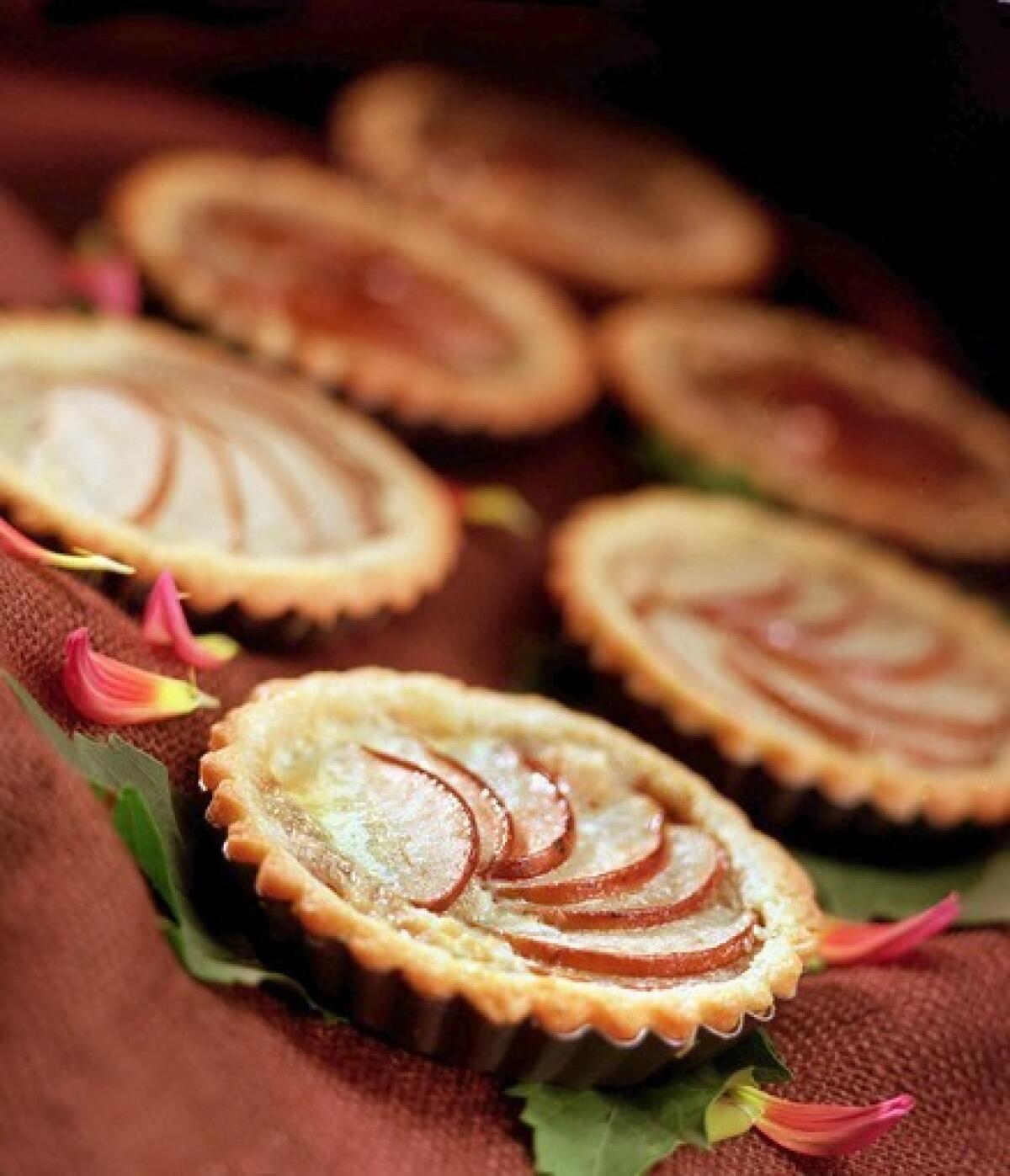This Asian pear tart by chef Suzanne Tracht of Jozu restaurant has a subtle pear taste and the crispness of a firm apple. Recipe: Pear tart