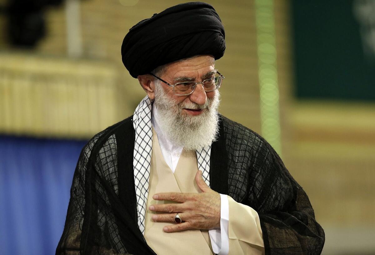 Ayatollah Ali Khamenei, shown arriving for a meeting in Tehran on Sept. 7, is believed to be the final voice on any deal to limit Iran's nuclear program.