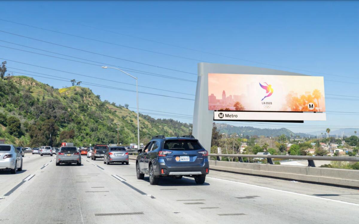 Cars on a highway with a mountain in the background.