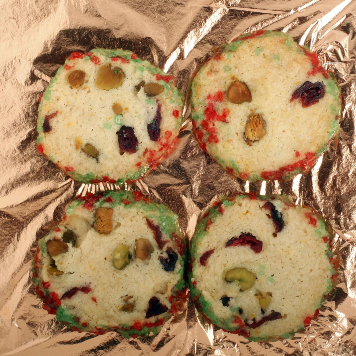 Recipe: Pistachio-cranberry icebox cookies