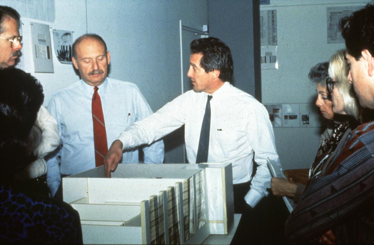 Pfeiffer pictured in a project meeting for work on Los Angeles Central Library.