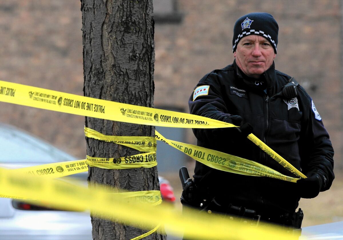 The scene of a recent fatal shooting in Chicago.