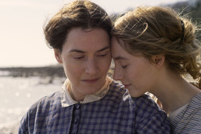 Kate Winslet and Saoirse Ronan in the movie "Ammonite."
