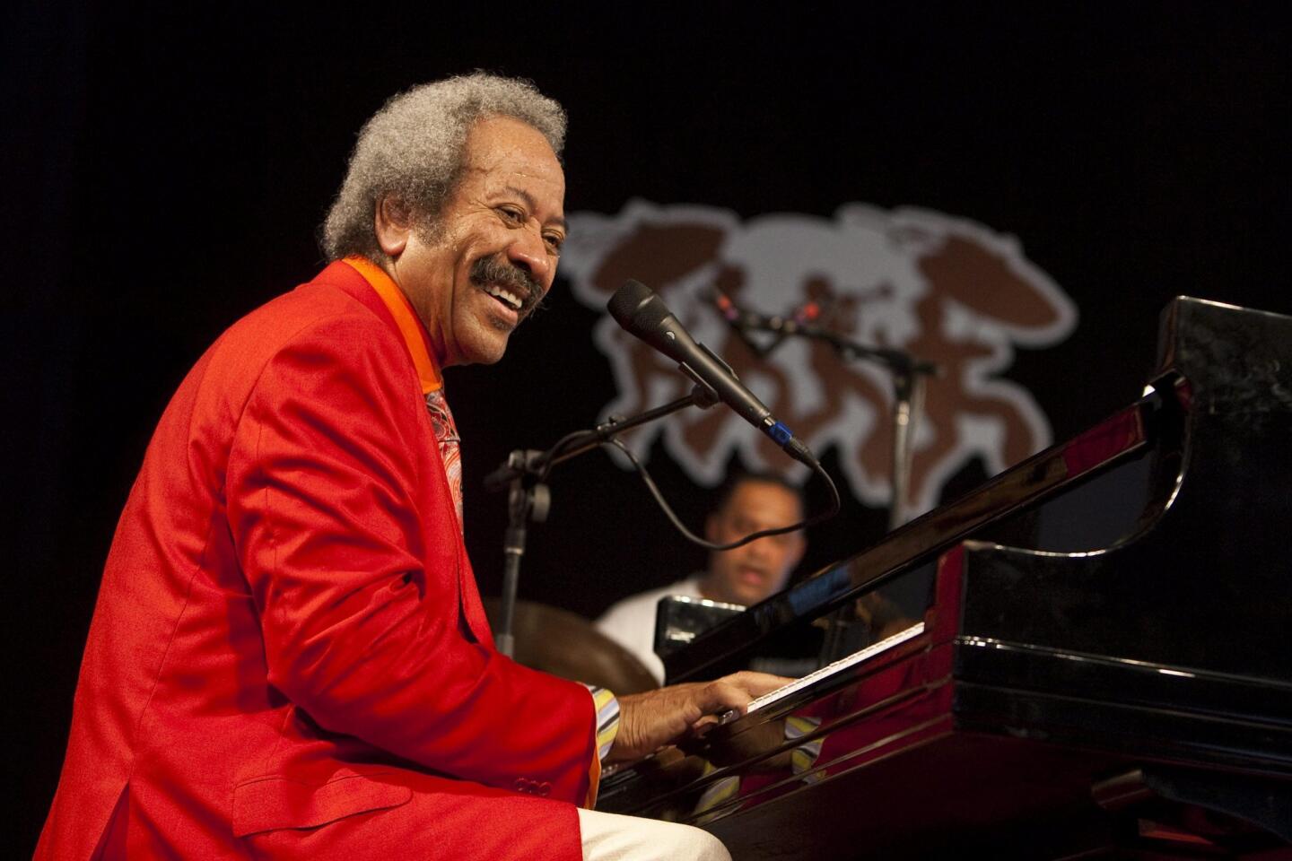 New Orleans musician, composer and record producer Allen Toussaint performing on the Jazz Tent stage at the New Orleans Jazz and Heritage Festival in 2010. Toussaint died in Spain after a performance.