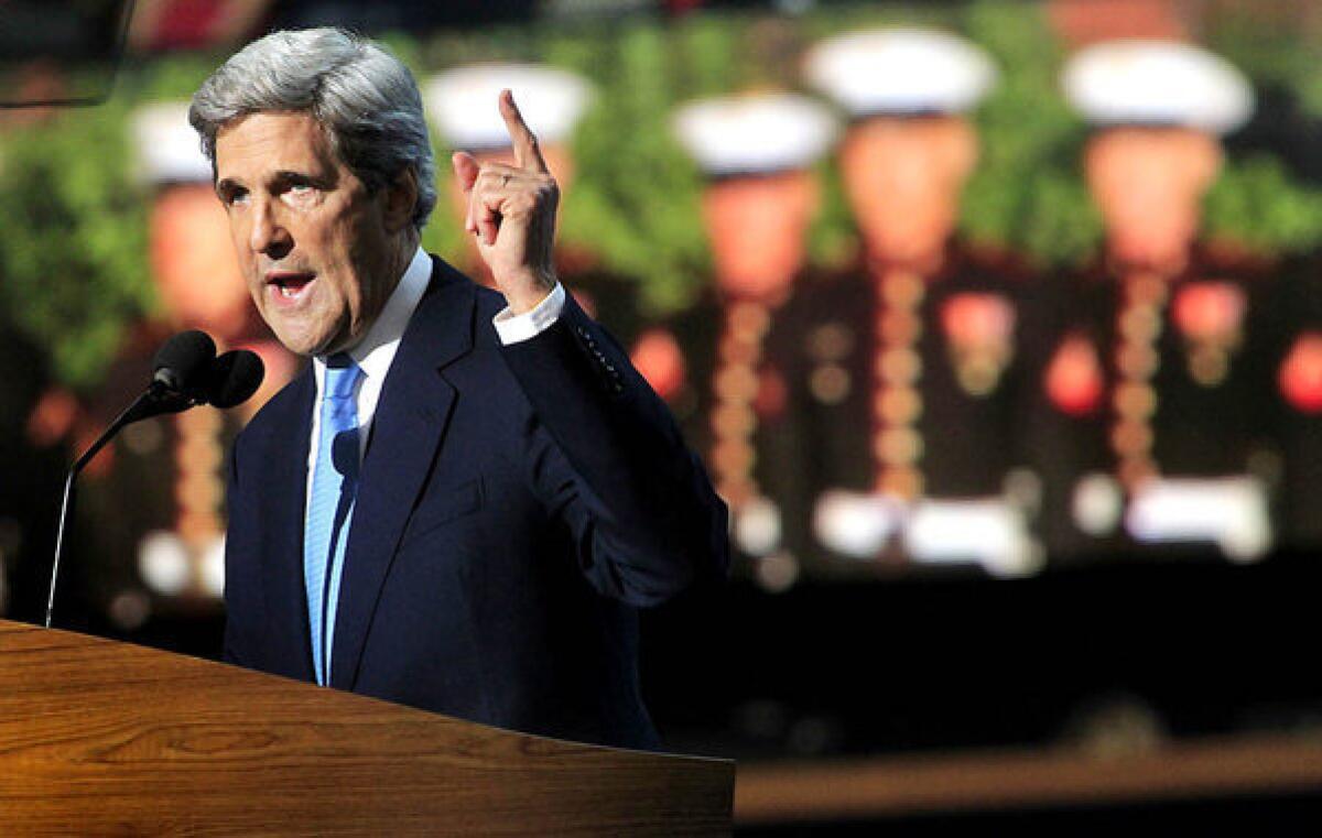 Sen. John F. Kerry speaks at the Democratic National Convention.