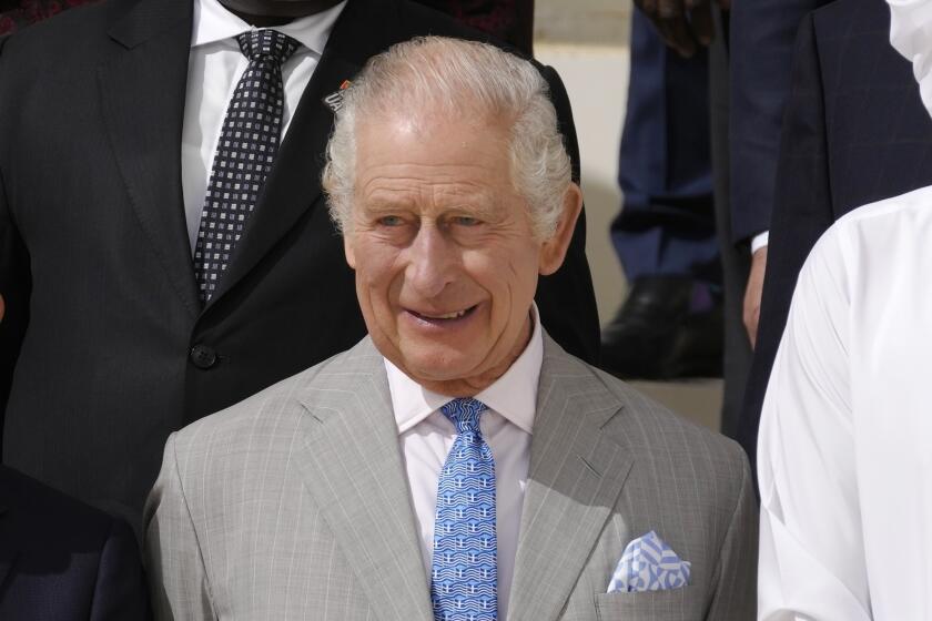 FILE - Britain's King Charles III attends a group photo at the COP28 U.N. Climate Summit, Dec. 1, 2023, in Dubai, United Arab Emirates. King Charles III has arrived at a private London hospital to undergo a “corrective procedure” for an enlarged prostate, Buckingham Place said Friday Jan. 26, 2024. (AP Photo/Peter Dejong, File)