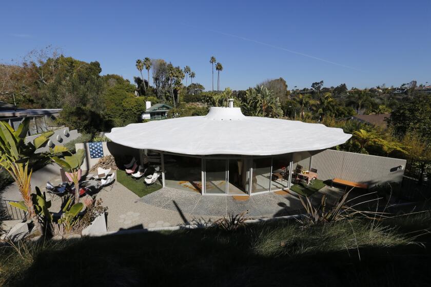 Exterior view of Einar Johnson and Pat Gough's Horizon home in Laguna Niguel. Horizon Homes, a 1960s program that encouraged architects to work in concrete, is the subject of an upcoming book by Laguna Niguel author Ted Wells.