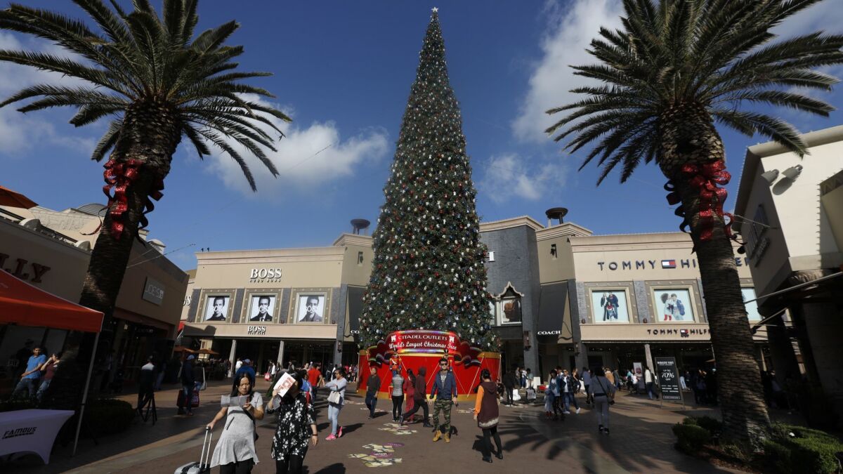 The Citadel Outlets in Commerce had long lines for Black Friday shopping.