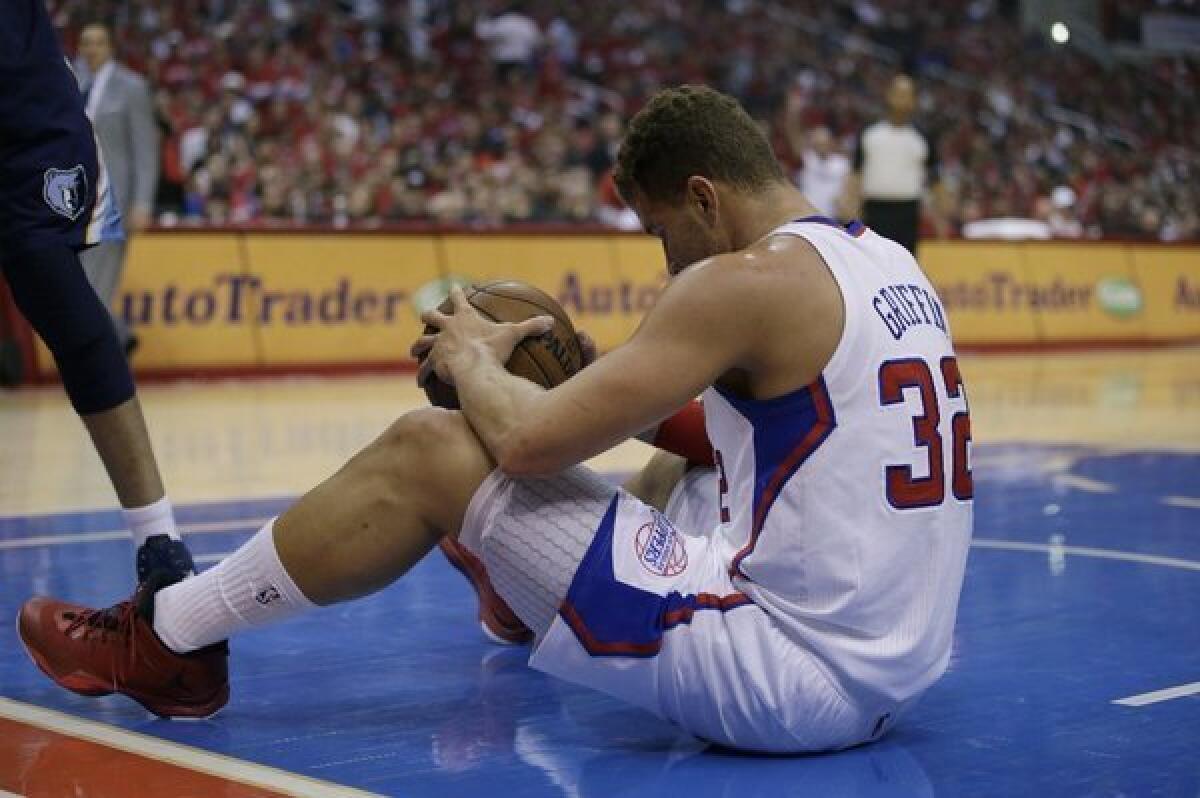 Blake Griffin played in less than half of Game 5 against the Memphis Grizzlies.