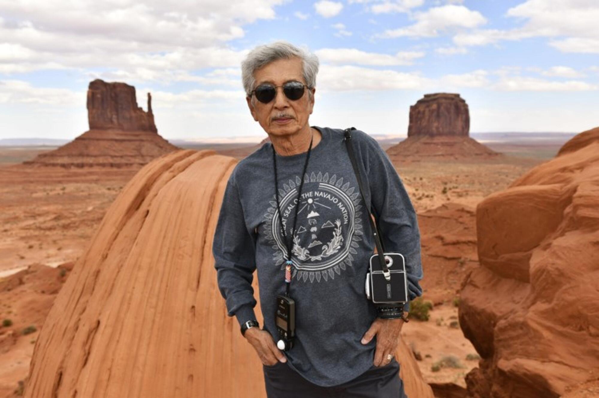 Kenji Kawano in Monument Valley. Kawano has been documenting the Navajo Nation.