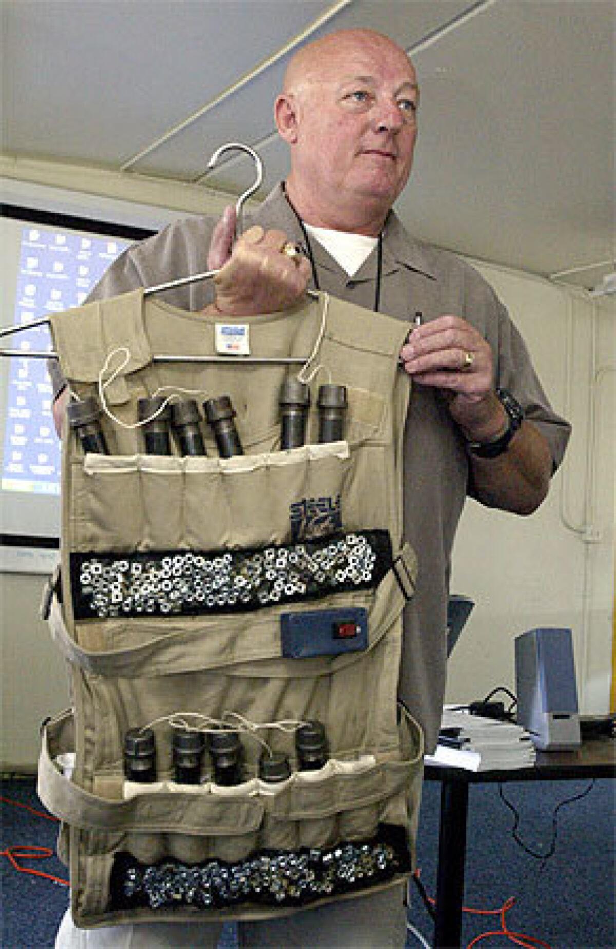 AUTHORITY: LAPD bomb squad member Morten, trained by Israeli police, is among the nations experts on suicide bombings.