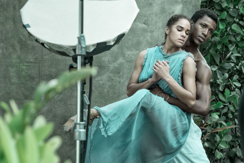Behind the scenes of the Pirelli Calendar shoot with Misty Copeland and Calvin Royal III.
