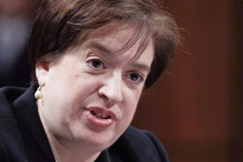 Justice Elena Kagan sided with credit card firms in her first high court opinion.