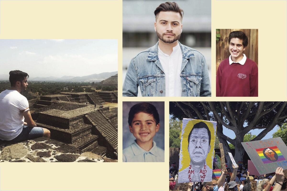 A photo collage for Los Angeles Times editorial assistant Frank Rojas' essay