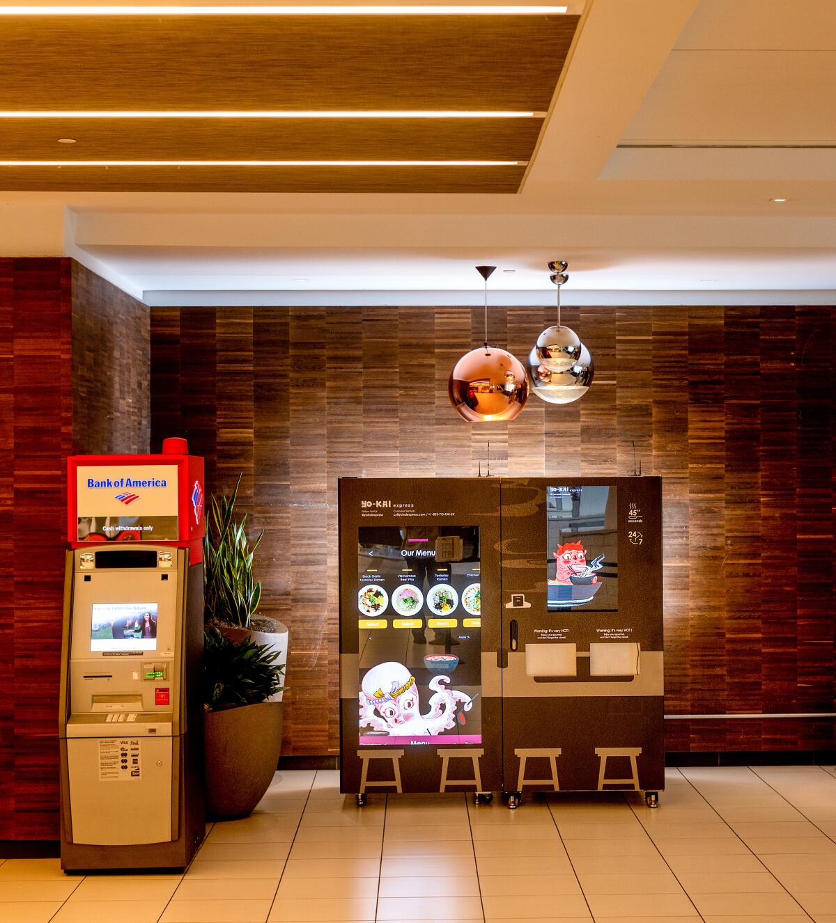 A Yo-Kai Express ramen vending machine at the Metreon center in San Francisco.
