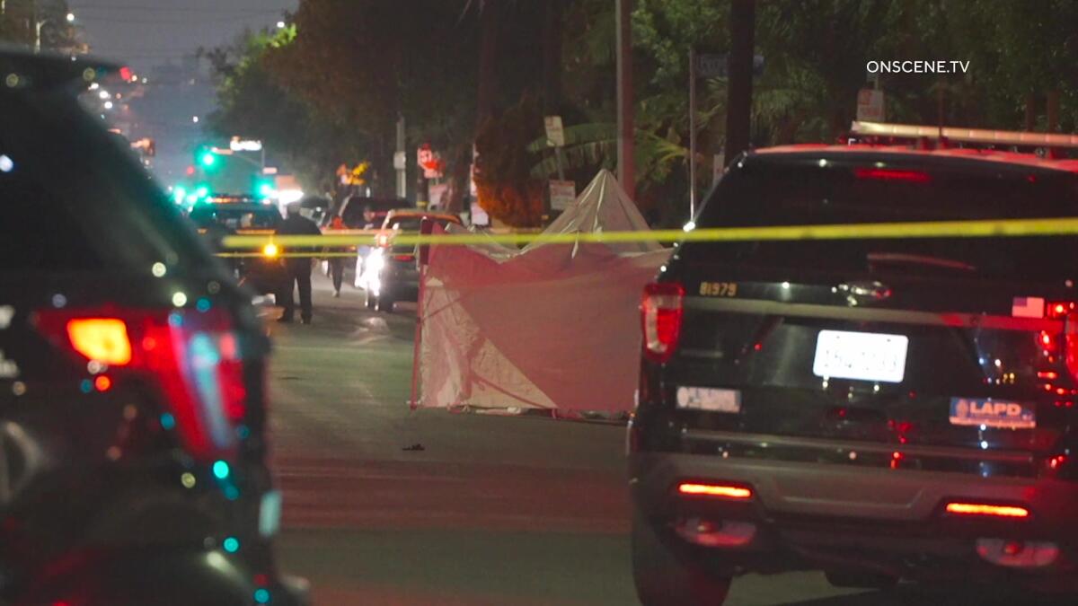 An investigation is underway after a man was shot to death in Atwater Village on Tuesday night