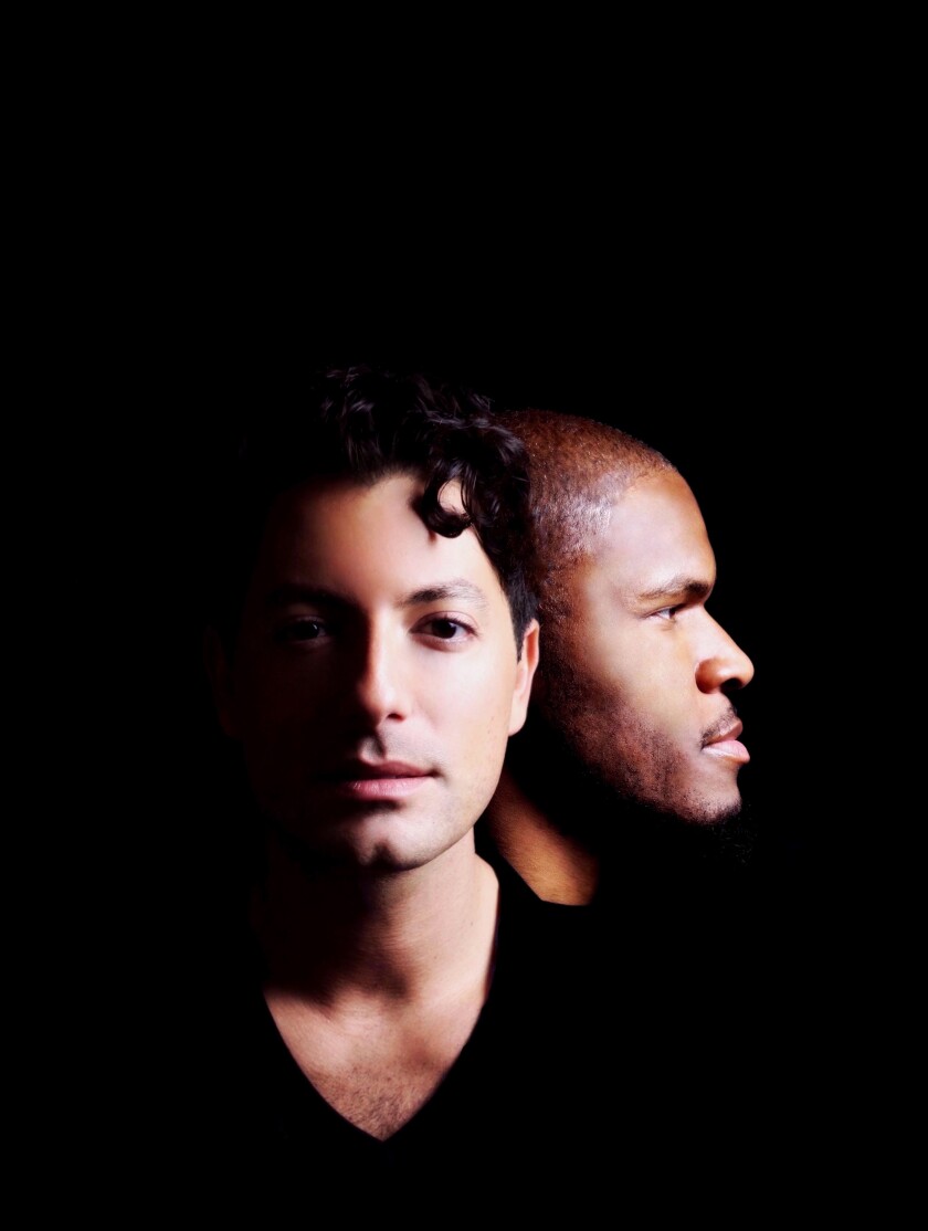 Singer Jonathan Karrant (left) and pianist Joshua White have made their first album together, "Shadows Fall."
