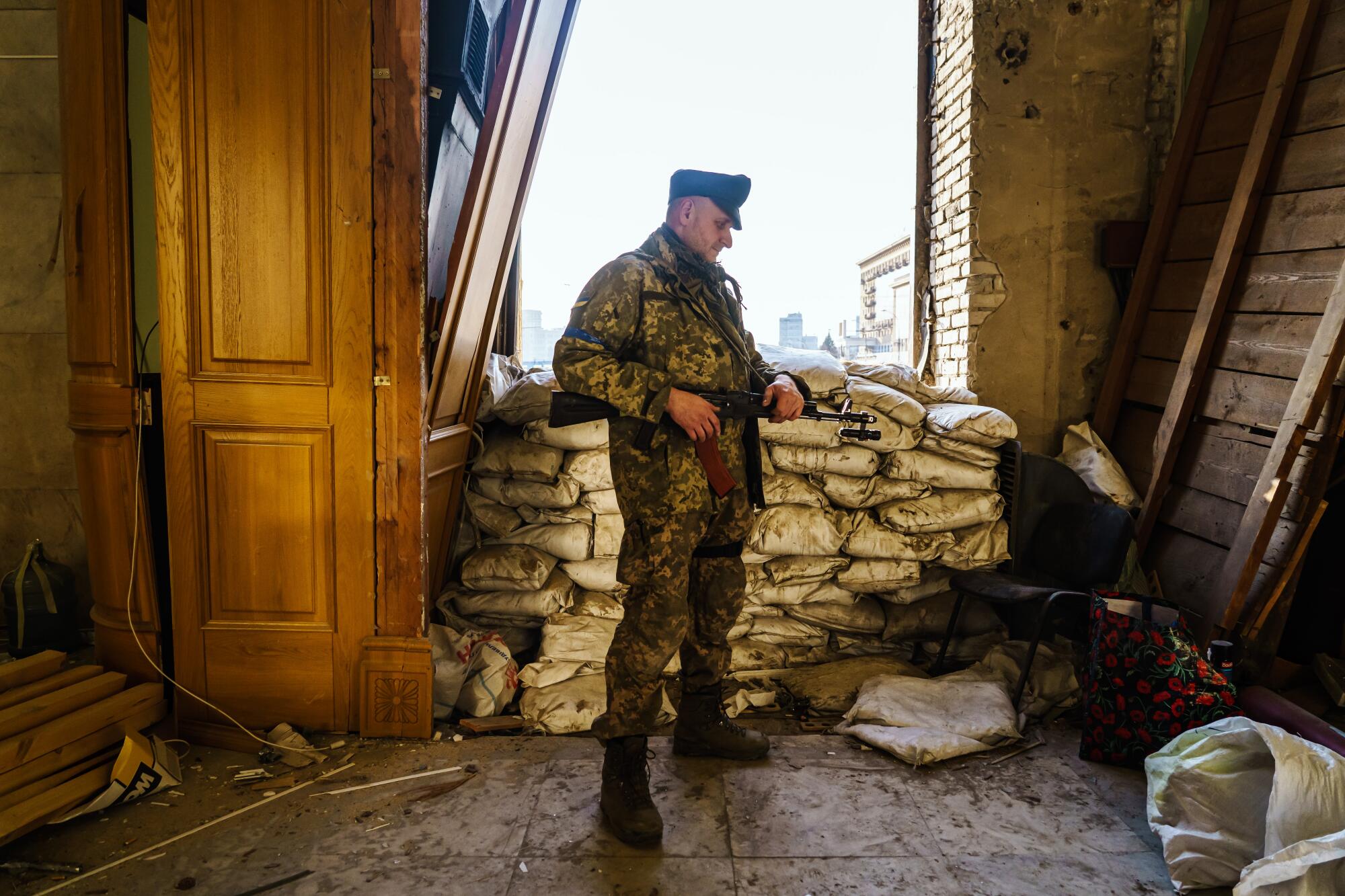 Oleg Supereka, who survived attacks on the Kharkiv Regional Administration building, is back at his post in Kharkiv, Ukraine