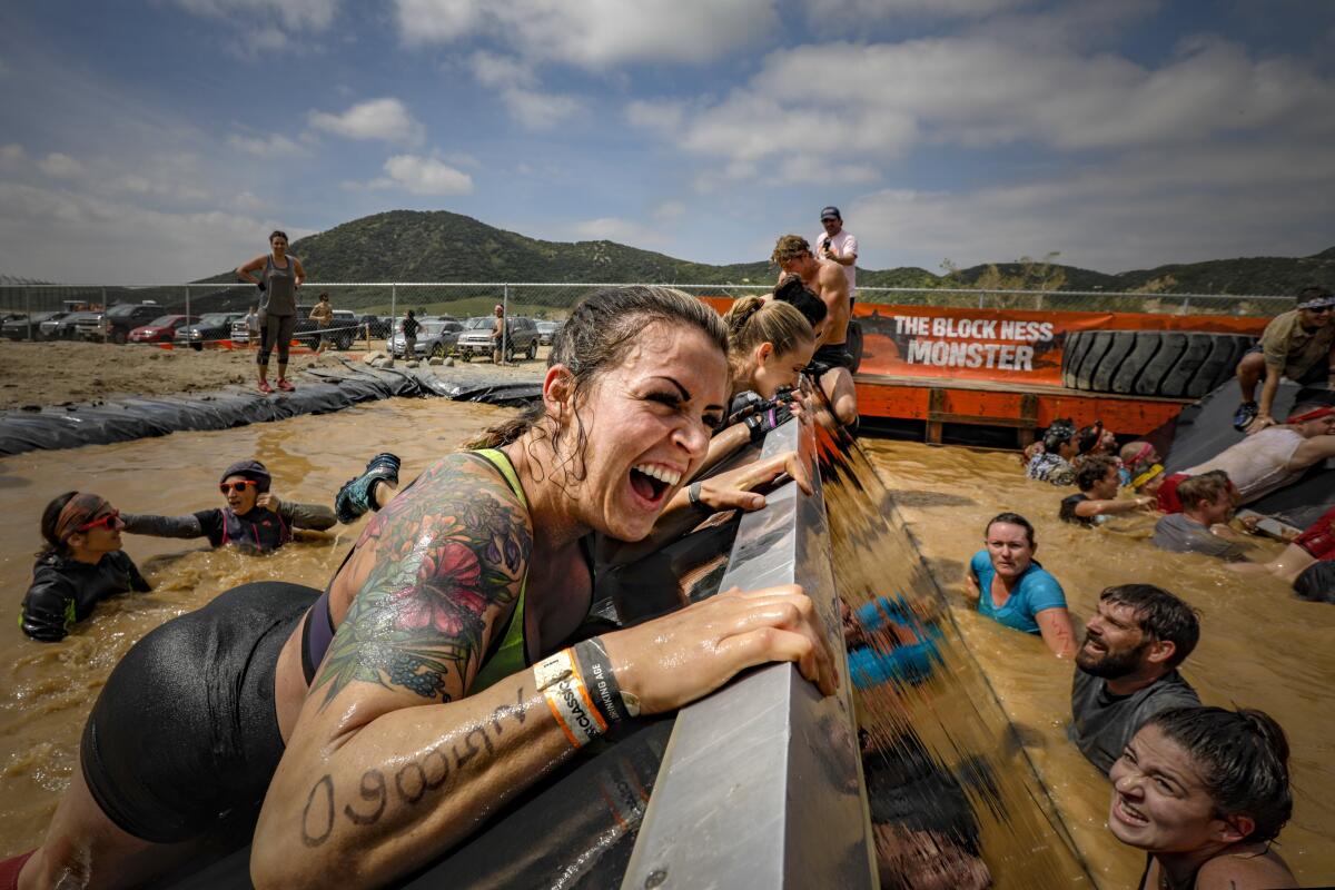 Danielle Petze powers through a challenge at Tough Mudder