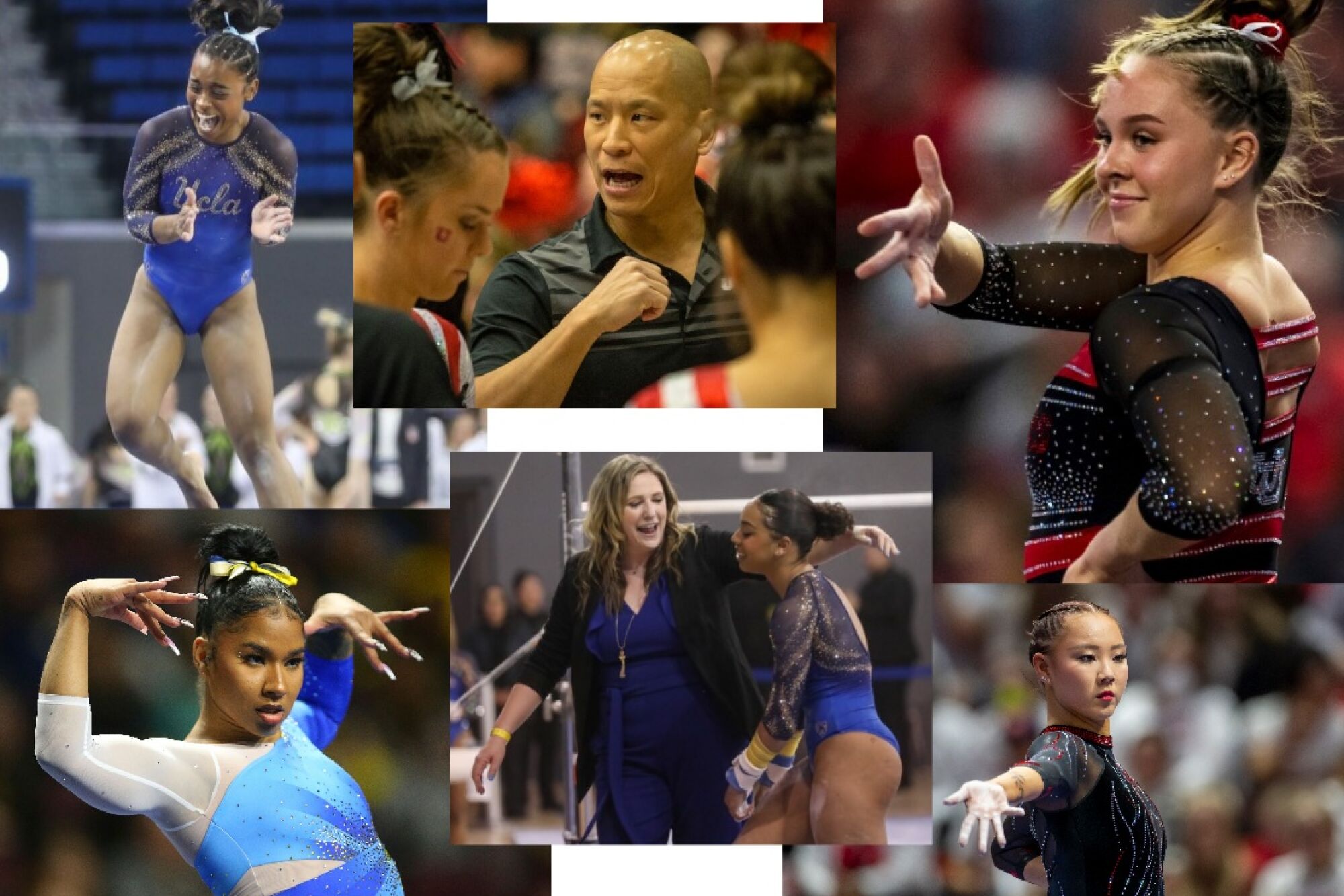 Selena Harris; Tom Farden; Maile O'Keefe; Kara Eaker; Janelle McDonald with Margzetta Frazier; Jordan Chiles